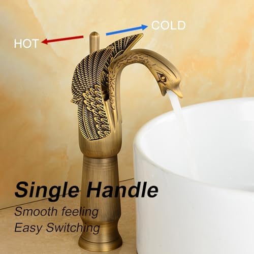 Bathroom Faucet Single Hole Sink Faucet Antique Brass Faucet
