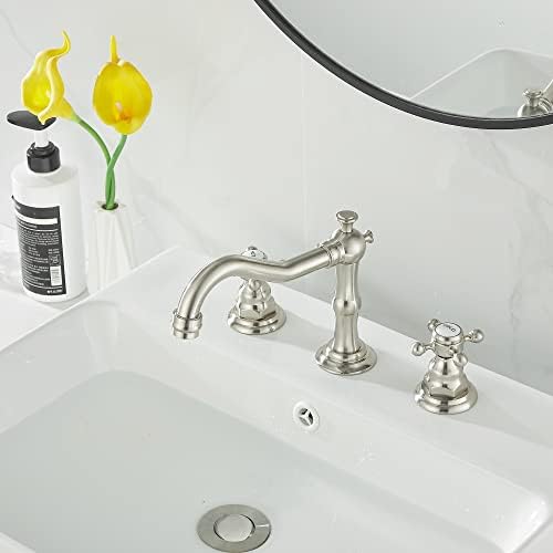 Widespread 3-Hole Faucet Two Handles for Smooth Flow