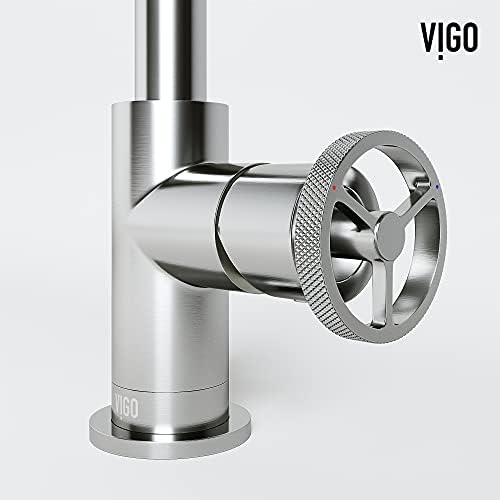 9 Single Handle Faucet Contemporary Style VIGO Cass Brushed NickelVG01047BN