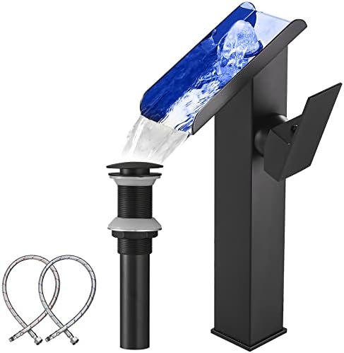 Black Vessel Faucet - Led Color Changing by Temperature