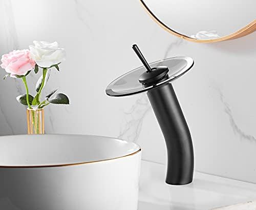 Stunning Black Faucet with Waterfall Flow