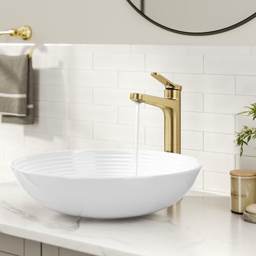 Sleek Vessel Sink Faucet Spot-Free Stainless Brass Single Handle