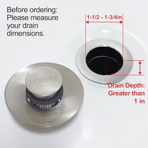 Efficient 2-in-1 bathtub drain stopper with hair trap Rustproof Durable