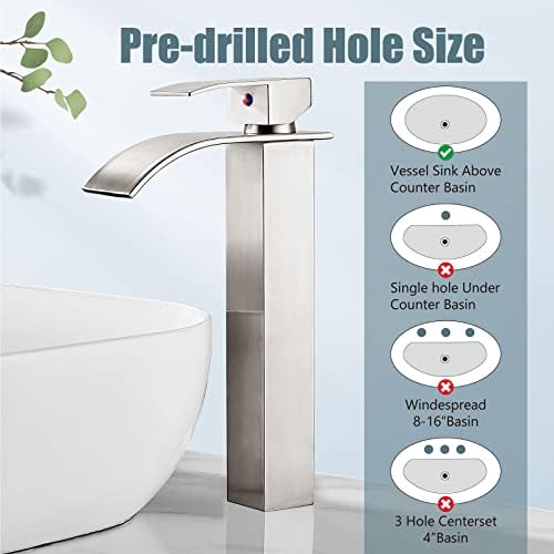 Sturdy Tall Vessel Sink Faucet from Aolemi
