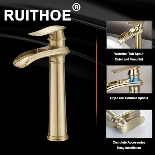 Elegant Gold Vessel Faucet