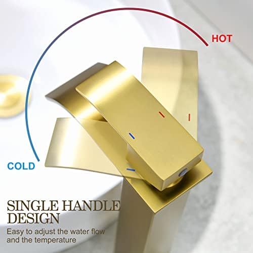 Sturdy Gold Vessel Sink Faucet