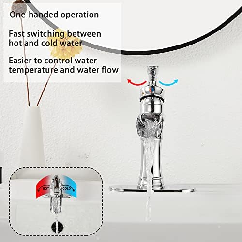 GGStudy Single-Handle Bathroom Faucet - Waterfall spout for a MILLION-dollar look