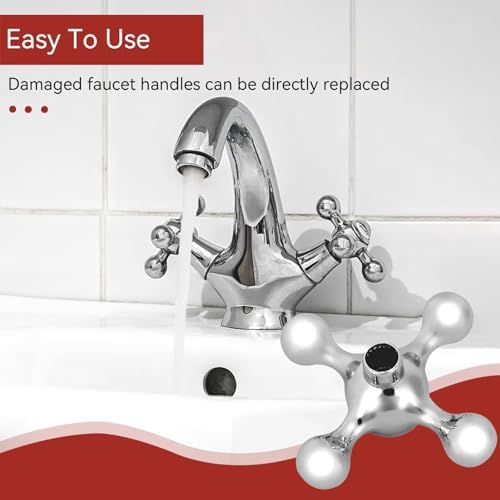 2-Piece Cross-Arm Faucet Handle Kit for Bathroom