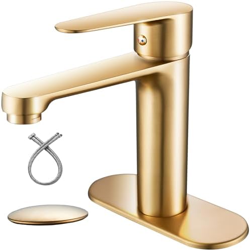Brushed Gold Single-Handle Bathroom Faucet