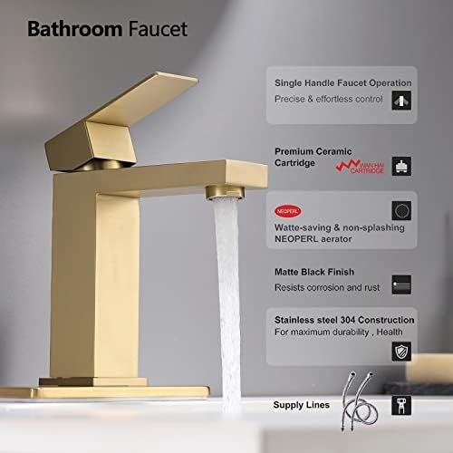 Brushed Gold Bathroom Faucet