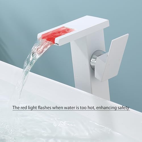 Vibrant LED Bathroom Faucet with Waterfall Design