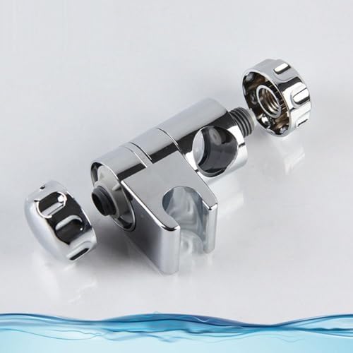 Adjustable shower head holder with suction cup wall mount for shower wand