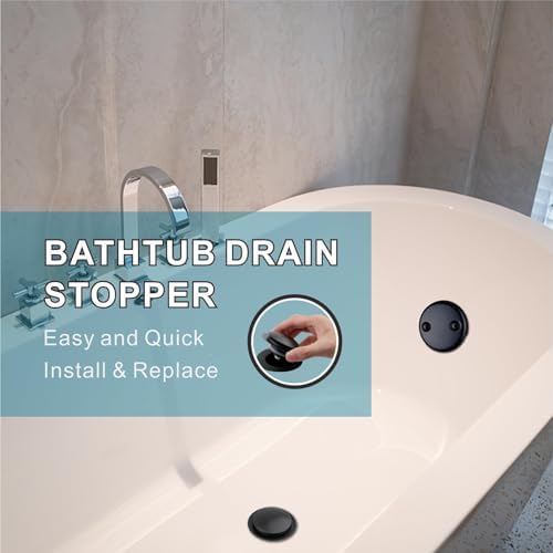 Sturdy Black bathtub drain stopper