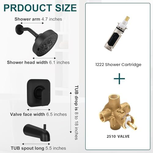 Moen T2471BL Matte Black Showers with Easy Installation