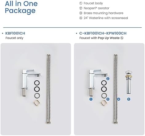 KIBI Mirage Single-Handle Bathroom Faucet Durable Sustainable Design