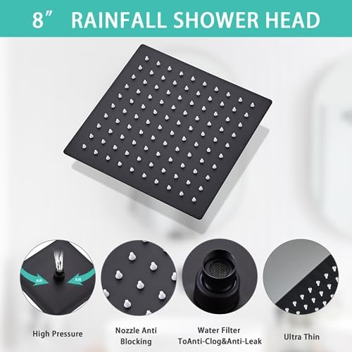 8-Inch Rainfall Shower System with High Pressure