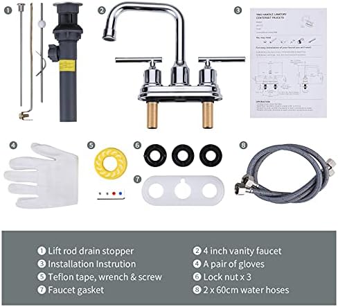 Premium Bathroom Faucet with Dual Handles