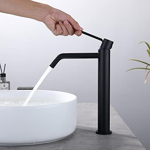 Stainless Steel Matte Black Vessel Sink Faucet