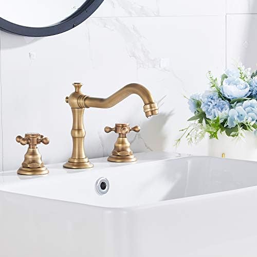 GGStudy 8-inch 2 Handles 3 Holes Bathroom Sink Faucet
