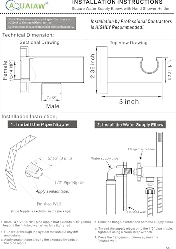 Aquaiaw Wall Elbow with Flange