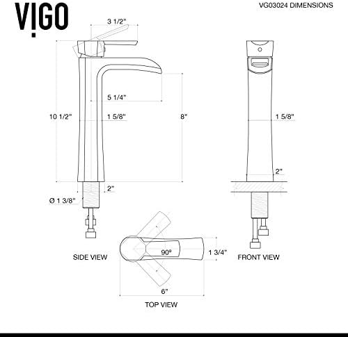 VIGO Niko 115 Single Handle Vessel Faucet in Antique Rubbed Bronze USA Made