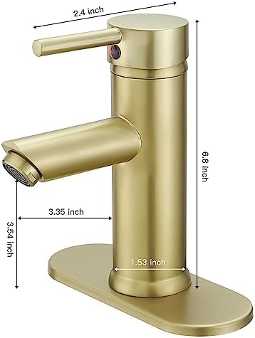 Greenspring Brushed Gold Bathroom Faucet No Drip Adjustable Temperature Elevate Your Bathroom Experience