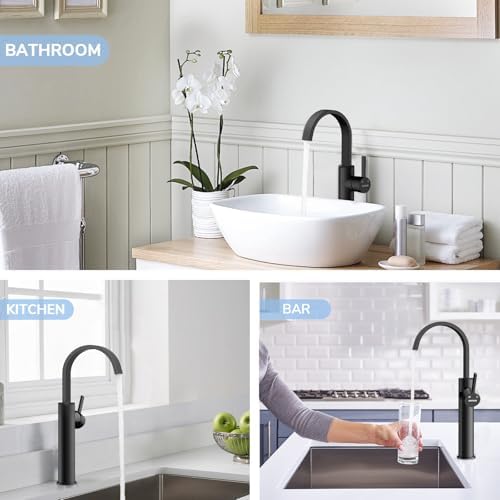Vessel Sink Faucet Matte Black High-Quality Bathroom Faucet