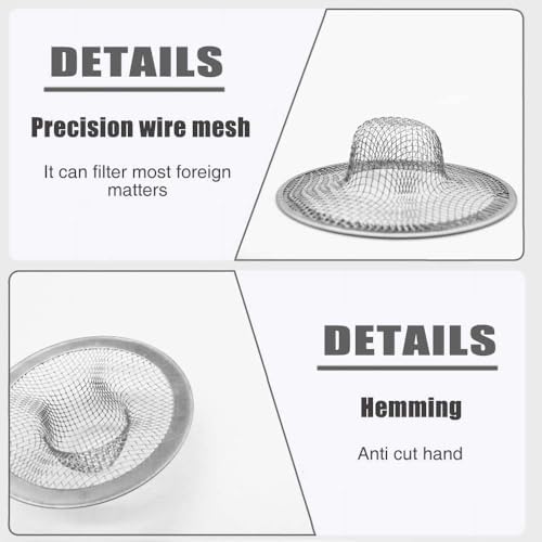 Lechay Stainless Steel Bath Drain Hair Catcher 2pc