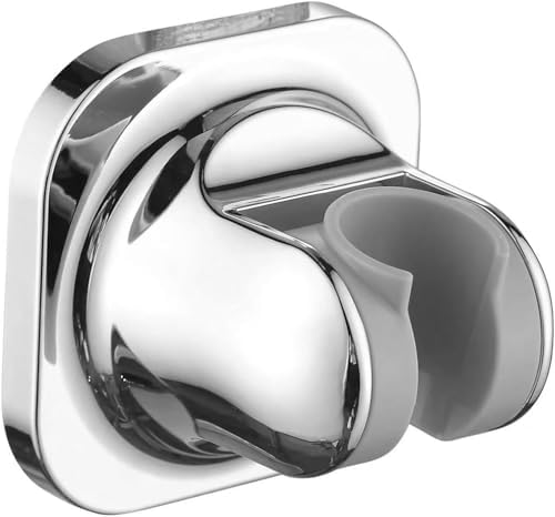 Silver Strong Adhesive and Waterproof Shower Head Holder No Punching