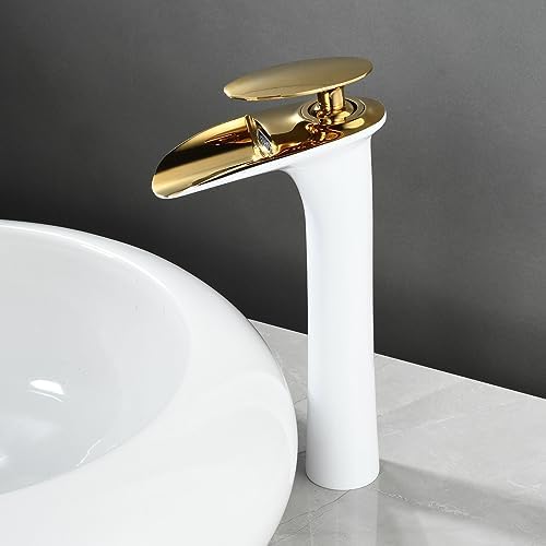 SHUNLI Vessel Faucet White Gold