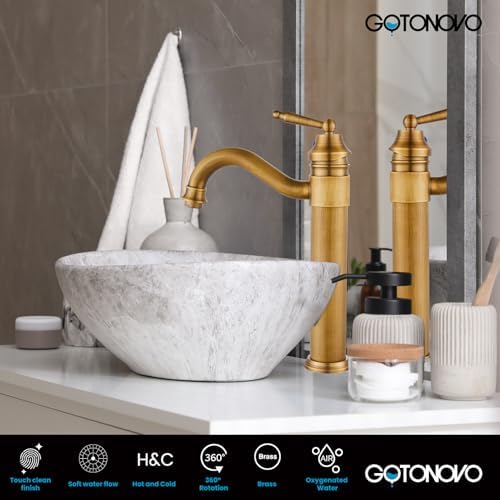 Gotonovo Long Reach Deck-Mounted Bathroom Faucet