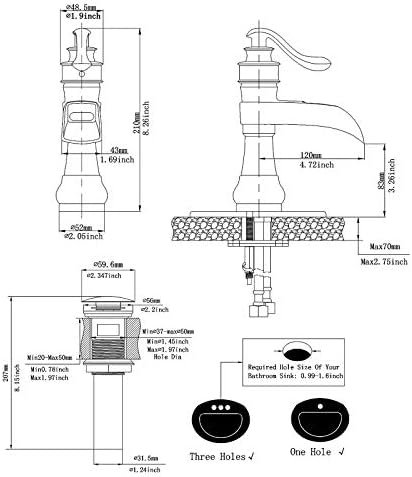Durable Oil-Rubbed Bronze Faucet with Overflow