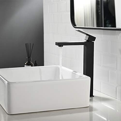 Matte Black Vessel Sink Faucet for Modern Bathroom Design