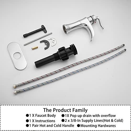 GGStudy Single-Handle Bathroom Faucet - Waterfall spout for a MILLION-dollar look