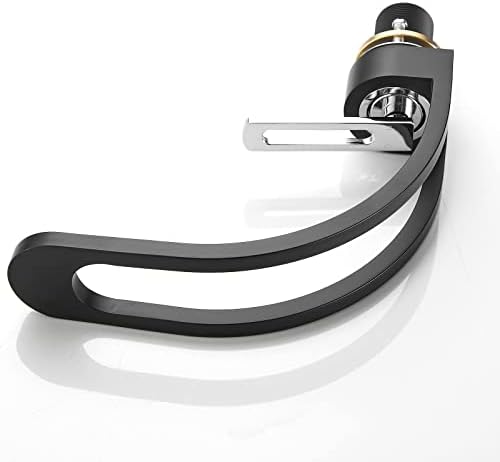 Leekayer Black Chrome Handle Bath Faucet for Sink by Brass Easy Install