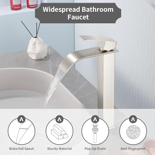Vessel Sink Faucet with Pop-Up Drain