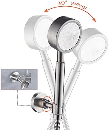 PHASAT Sturdy 304 Stainless Steel Adjustable Wall-Mounted Handheld Shower Head Bracket
