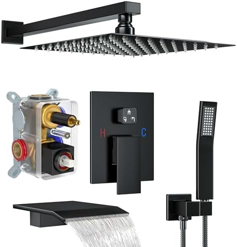 Sleek Efficient with Powerful Shower Heads for Bathroom