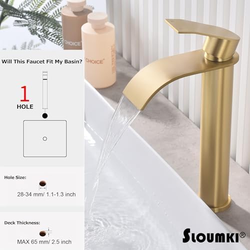 Single-Handle Gold Faucet Modern Touch Faucet