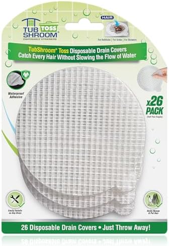 TubShroom Toss Disposable Hair Catcher Strainer 26pk