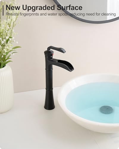Stylish Tall Vessel Sink Faucet with Bamboo-Insensitive Flow