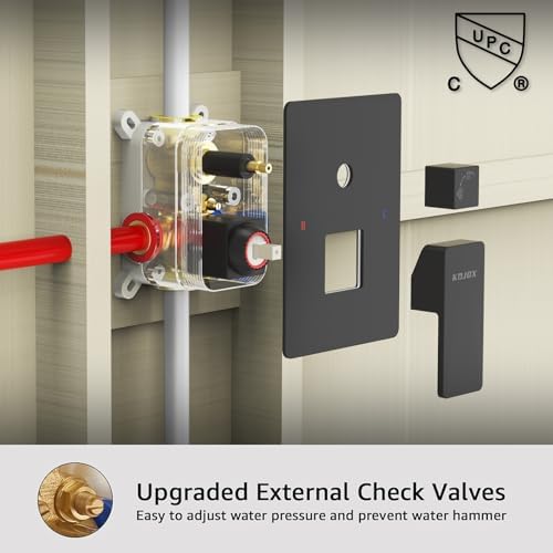 12-inch Black Shower System Set