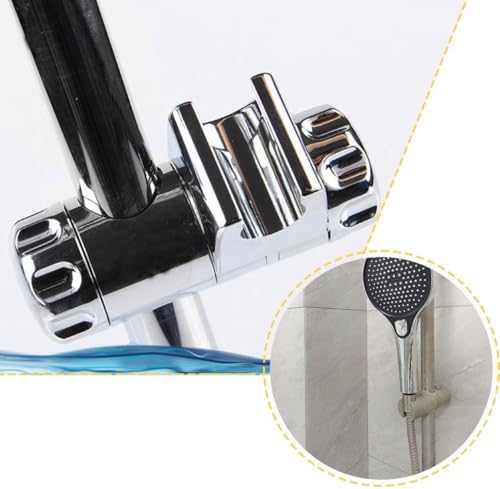 Adjustable shower head holder with suction cup wall mount for shower wand