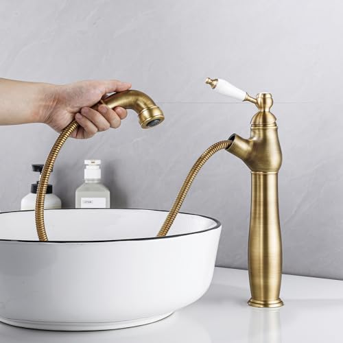 Elegant Vintage Faucet with Pull-Out Sprayer