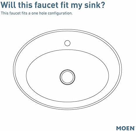Moen 6192BLAlign One-Handle Single Hole Modern Vessel Sink
