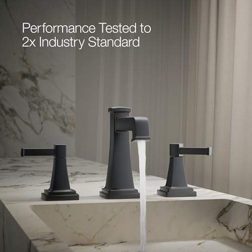 Two-Handle Bathroom Sink Faucet Matte Black by Kohler
