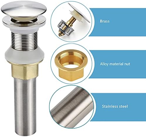 Premium 3-12 Sink Drain with Detachable Strainer Easy to Install