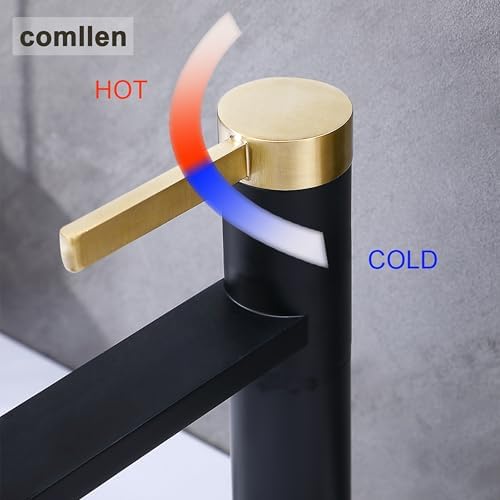 Bathon Black and Gold 304 Stainless Steel Bathroom Faucet