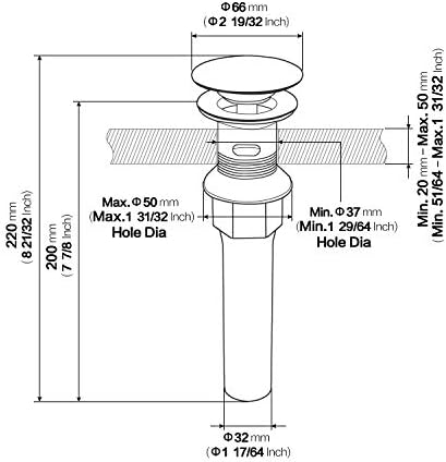 KAIYING Pop Up Drain