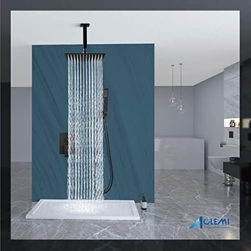 Aolemi Ceiling Mount Rain Shower System with Spray Faucet Set